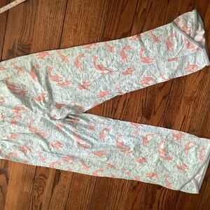 Garnet Hill Organic Pajamas blue with orange koi. M